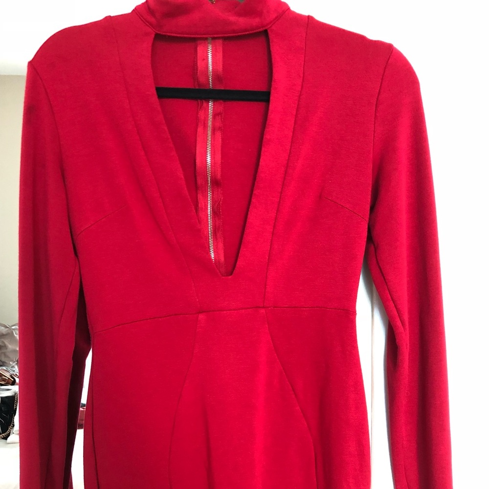 Red party dress
